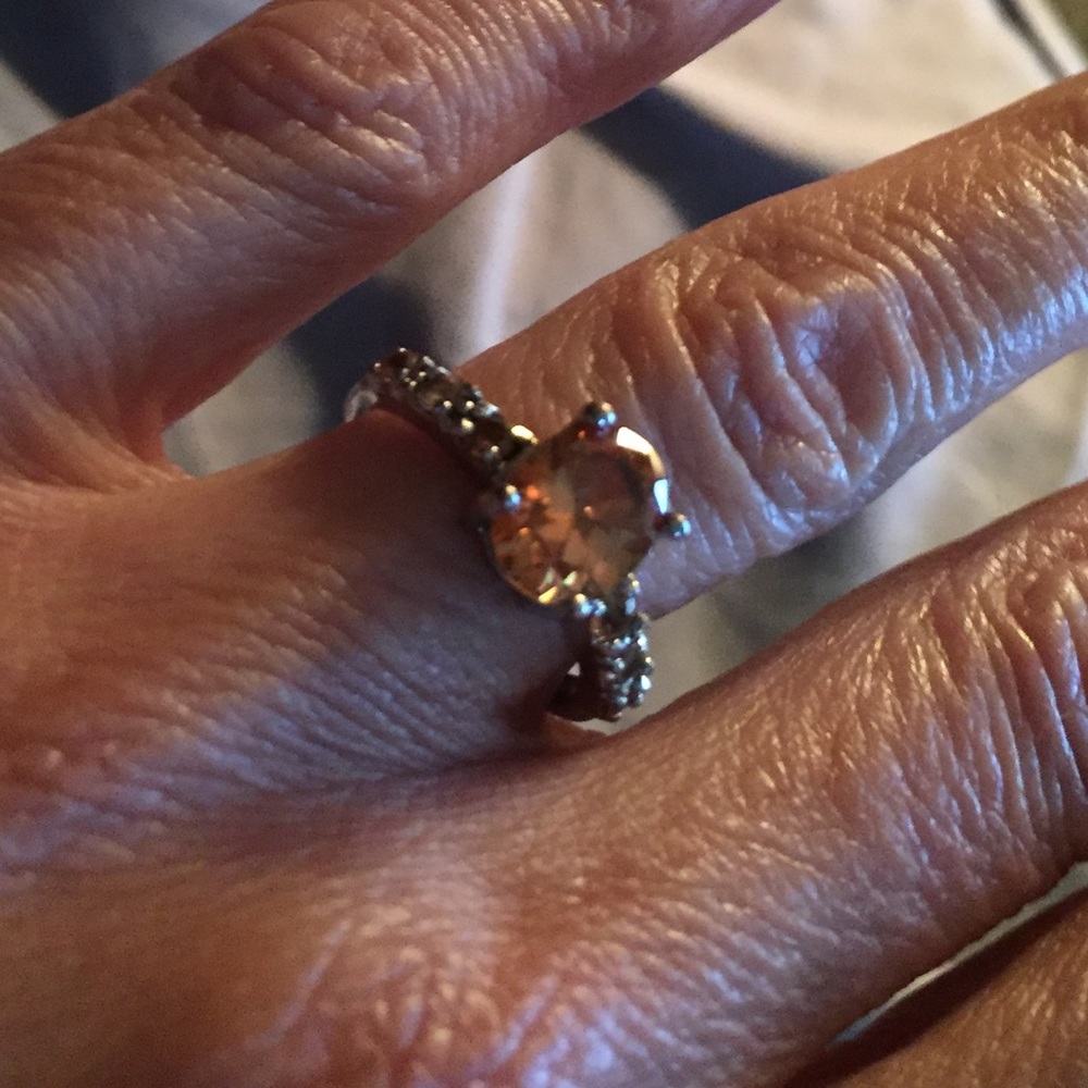 Citrine and silver ring